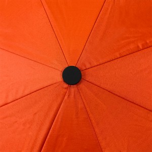 OVIDA Youth orangefarbener kompakter Reiseschirm aus umweltfreundlichem Polyestergewebe mit silbernem Schutz