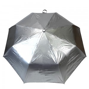 OVIDA vysoce kvalitní stříbrno-černý UV lakovaný deštník ruční otevřený hliníkový skládací deštník