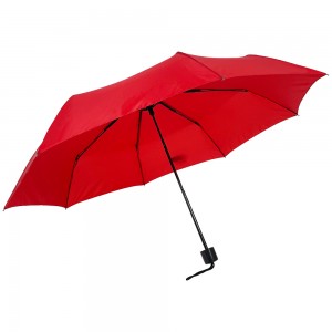 OVIDA Factory Neposredna dobava Ročno odprt logotip Oglaševanje rdeče barve zložljiv dežnik