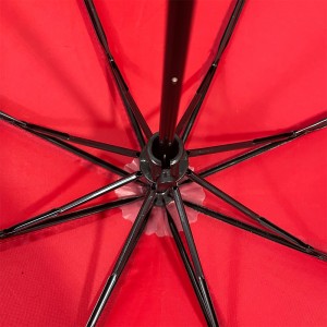 OVIDA Factory Přímé dodávky hand open cutom logo Reklamní skládací deštník červené barvy