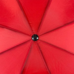 OVIDA Factory Direct supply hand open cutom logo Advertising warna merah Folding Umbrella