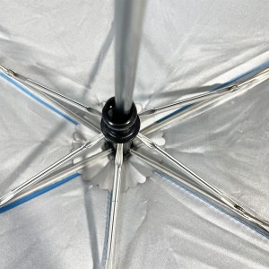 OVIDA Hot Sell χαμηλού κόστους προστασία UV Τρεις αναδιπλούμενη αντιανεμική ομπρέλα ταξιδιού με 6 πάνελ ελαφρύ