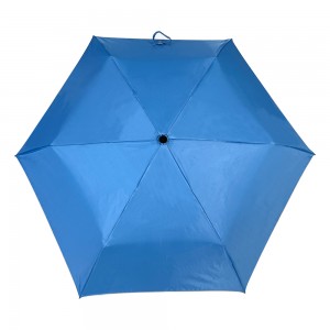 OVIDA Hot Sell, jeftina UV zaštita, tri sklopiva vjetrootporna putna kišobrana sa 6 panela male težine