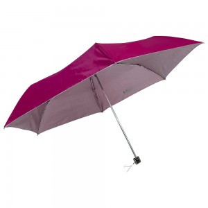 Umbrella li jintwew OVIDA 3 umbrella tal-aluminju tal-piż ħafif umbrella tal-kisi tal-fidda