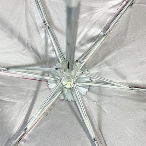 OVIDA 3 ombrello pieghevole ombrello super leggero in alluminio ombrellone rivestimento argento