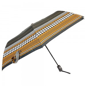 Ovida 3folding semi automatic custom small short design lady fashion umbrellas