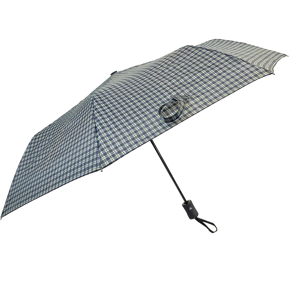 Ovida 3 opvouwbare aangepaste automatische paraplu opvouwbaar met unisex-paraplu met geruit ontwerp
