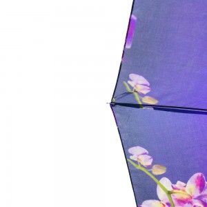 Ovida 3 salokāms, automātiski atverams Tulip un Butterfly dizaina lietussargs