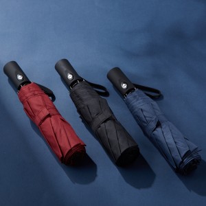 Ovida 3-kratno samodejno odpiranje in samodejno zapiranje Windproof Business Umbrella pongee tkanina za promocijsko uporabo
