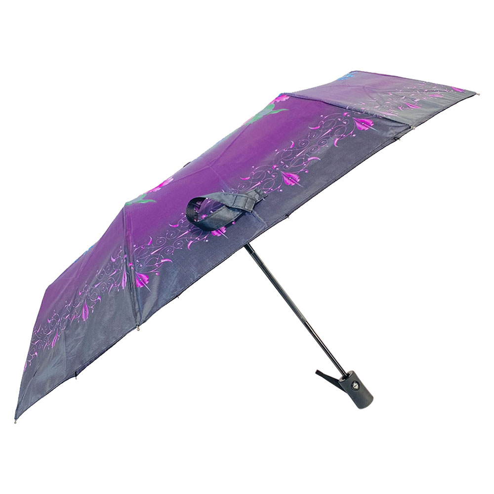 Ovida ສາມພັບເປີດອັດຕະໂນມັດ ເປີດອັດຕະໂນມັດ ຈັບຢາງ Umbrella