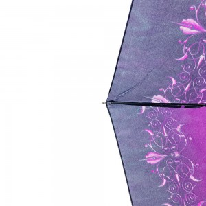 اوویڈا تھری فولڈ آٹو اوپن آٹو بند ربڑ ہینڈل چھتری