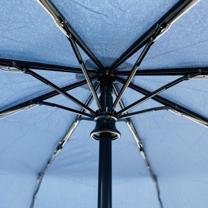 Ovida vysokokvalitné automatické otváranie ľahké zatváranie pre ženy mini trojskladací dáždnik jednofarebný biznis darček reklamný dáždnik