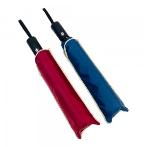 Ovida Nyköp bulk gummihandtag designer auto solskydd paraguas anpassad kompakt regn automatisk vindtätt 3 fällbart paraply