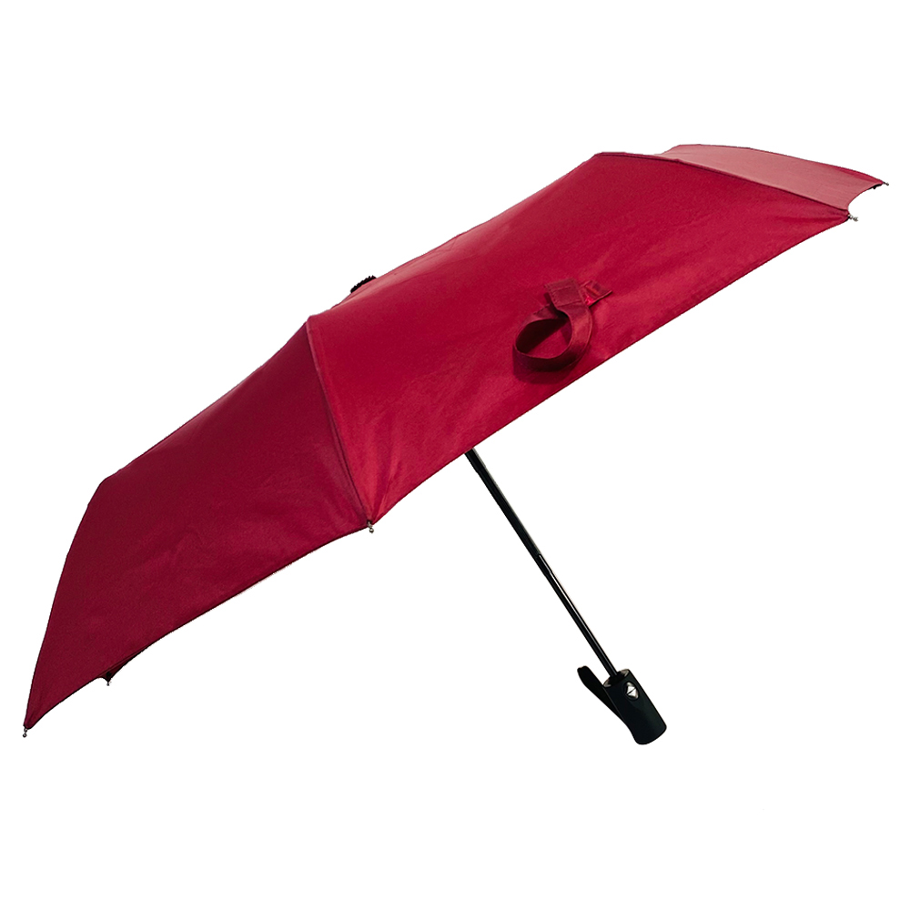 Ovida Nij keapje bulk rubberen handgreep ûntwerper auto sinneskerm paraguas oanpast kompakt rein automatysk wyndicht 3 opklapbere paraplu