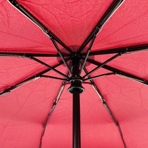Ovida Új vásárlás ömlesztett gumi fogantyú tervező automatikus napernyő paraguas testreszabott kompakt eső automata szélálló 3 összecsukható esernyő