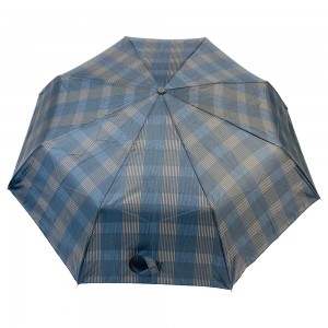 Ovida Ombrello pieghevole classico da 21 pollici a 8 costole con design a griglia piccolo ombrello per uomo d'affari con ombrello personalizzato antivento