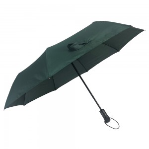 Ovida tukkuvarjo tuulenpitävä täysin automaattisesti avautuva yksivärinen yksivärinen sateenvarjo 3 taitettavaa tuuli-sade- ja aurinkovarjoa ainutlaatuinen kahvan muoto