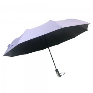 Ovida צבע רגיל זול של מטריית שמש חיצונית עם ציפוי שחור 10 צלעות מטריות חסינות רוח UV לוגו מותאם אישית נסיעות חיצוניות מטריית פרסום