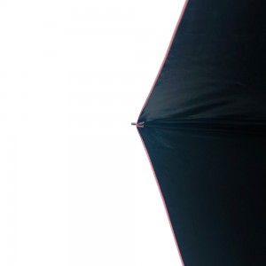 Ovida Ok Umbrella Custom Logo پروموشنل پورٹ ایبل اینٹی UV پالئیےسٹر منی ٹریول تھری فولڈ چھتری کے ساتھ گلابی رنگ کی سیاہ کوٹنگ کے اندر چھتری