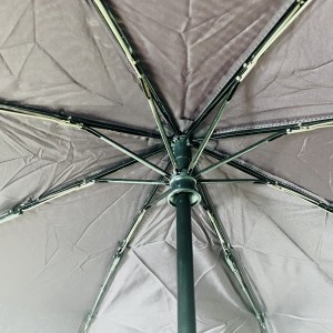 Paraguas a prueba de viento de doble capa con cierre automático y apertura automática de tres plegados de Ovida