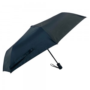 ओविडा मिनी छाता, यात्रा के लिए ऑटो ओपन तीन फोल्डिंग छाता, कस्टम लोगो डिजाइन के साथ 8 पैनलों के लिए हाथ से मुक्त छाता बैग छाता