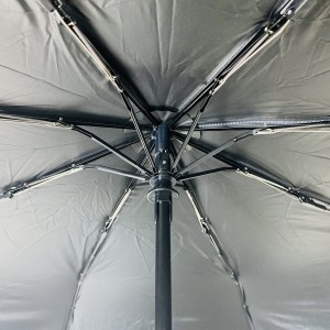 Paraguas a prueba de viento de cierre automático de apertura automática plegable de tres promoción de Ovida