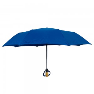 Guarda-chuva bordado à prova de vento com três dobras e abertura automática e fechamento automático