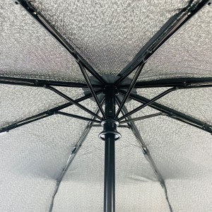 जेन्टलम्यान प्रमोशनल कमर्शियल लोगो र बिक्रीको लागि डिजाइन छाताको लागि ओविडा स्वचालित पोर्टेबल 3 फोल्ड छाताहरू