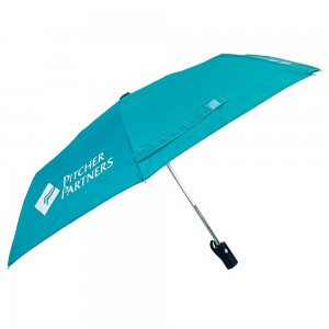 Ovida prekrasan plavi prilagođeni logotip za reklamni kišobran Kišobran marke kineske proizvodnje s vodootpornim dizajnom u jednostavnoj boji