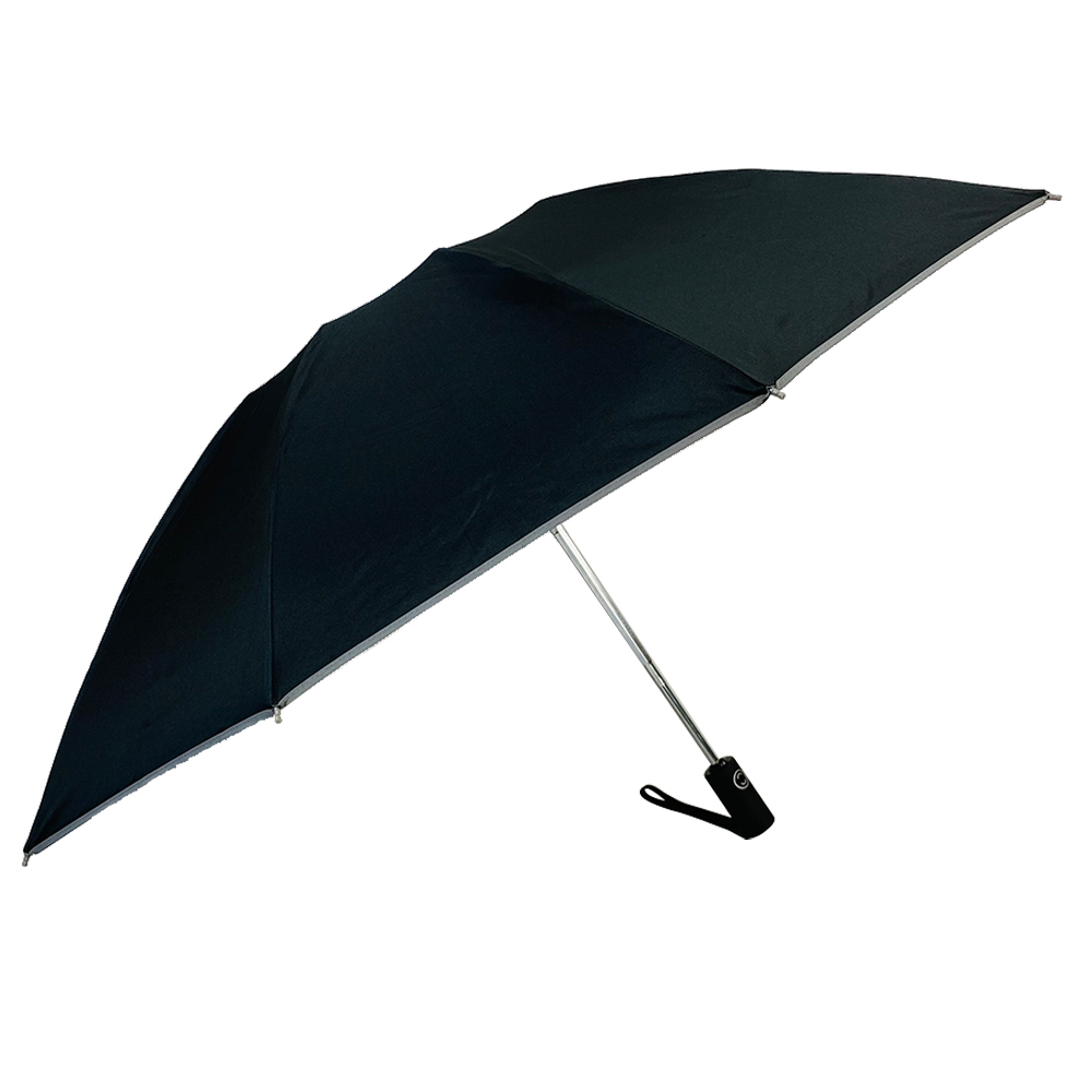 Ovida automático personalizado a prueba de viento 3 paraguas plegable para negocios fuerte marco de aluminio para regalo de viaje tres paraguas plegable