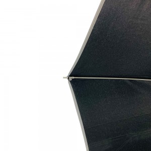 Ovida tre sammenleggbare automatisk åpne autolukke revers 10 eiker vindtett Pongee Black Coating Paraply