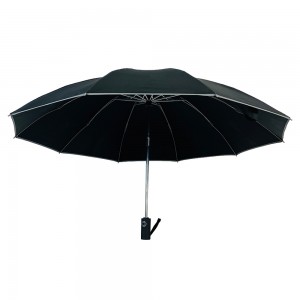 Ovida Automatic Customized Windproof 3 Folding Business Strong Umbrella Rain aluminium frame gift travel three folding umbrella