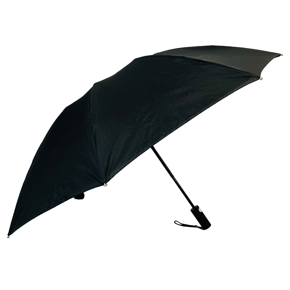 Ovida 100 noir revêtement uv trois parapluie pliant et impression intérieure fleur bleue automatique ouverture et fermeture double couche parapluie coupe-vent pour femme