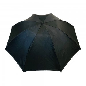 Ovida 100 fekete UV bevonat három összecsukható esernyővel és belső nyomattal kék virágos automatikus nyitás és zárás dupla rétegű szélálló esernyő hölgyeknek
