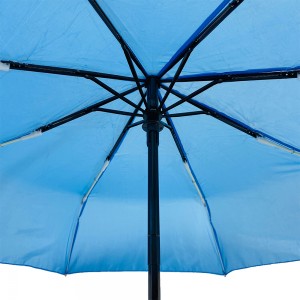 Ovida Eco personalizado Logo promocional Impresión de paraguas de 3 pliegues Publicidade Viaxes paraguas plegables plegables con tecido de poliéster