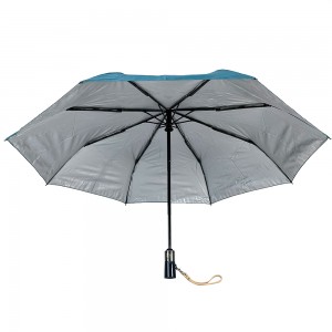 Ovida-ს მორგებული ქოლგა 3 დასაკეცი კომპაქტური ქოლგა ლოგოს პრინტით ნაქარგები ქოლგის აქცია ქალთა ქოლგებისთვის