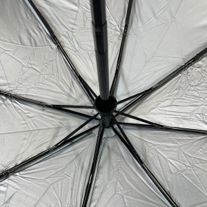 مظلة مخصصة من Ovida 3 أضعاف مظلة مدمجة مع طباعة شعار مظلة تطريز ترويجي لمظلات السيدات