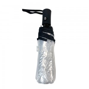 OVIDA Desain anyar golf langsung Promosi payung transparan / Putri 3 bumbershoot lipat / payung khusus sing jelas