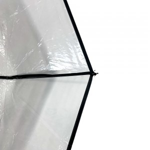 OVIDA طرح جدید تبلیغات گلف مستقیم چتر شفاف / پرنسس 3 بامبرشات تاشو / چتر سفارشی شفاف