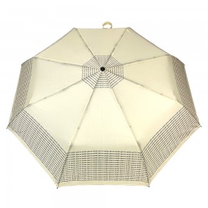 Ovida Rainy Cheap 3 Folding Umbrella Made China අභිරුචි කළ පරාවර්තක ලාංඡනය Rain Windproof විකිණීමට ඇත හොඳම තත්ත්වයේ ස්වයංක්‍රීය කුඩ