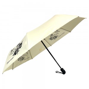 Ovida pigiausia reklaminė reklama 3 sulankstomas skėtis Individualus rožių dizainas Kinija Didmeninė prekyba lietaus skėčiais Mini skėčiai