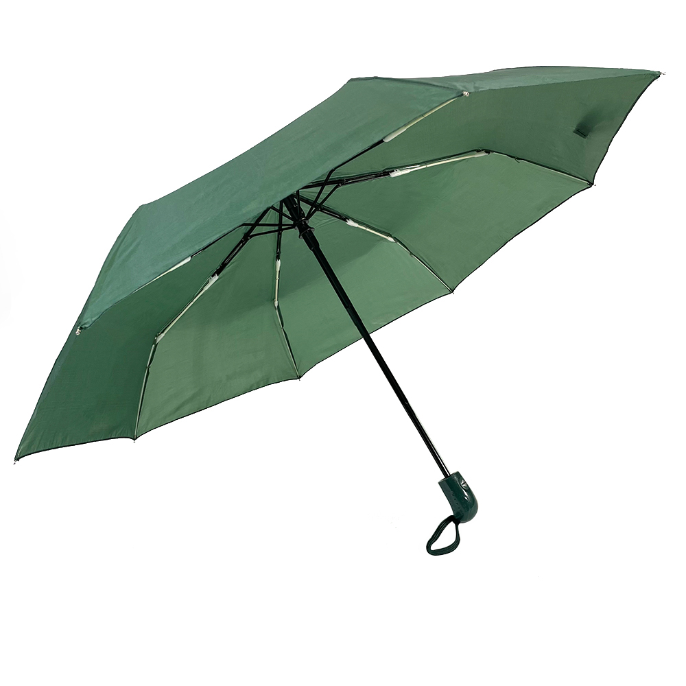 Ovida 3 taittuva automaattinen tuulenpitävä sateenvarjo värikäs ruudullinen kangaspainatus räätälöity sateenvarjo