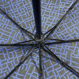 Ovida Fashion Sun Paraply Upf50+ Profesjonell anti-UV dameparaply 3-fold paraply Automatisk åpne og lukke smart paraply