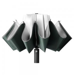 OVIDA 3-fold مظلة عكسية كاملة السيارات مفتوحة وإغلاق شعار المظلة حسب الطلب