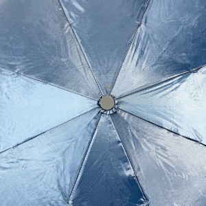 Ovida 8 ребра леки модни алуминиеви автоматични три сгъваеми чадъри за UV защита на едро чадър