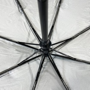 Ovida 8 Ribs Lehké módní hliníkové automatické třísložkové deštníky pro velkoobchodní UV ochranný deštník