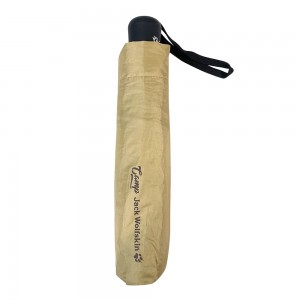 Ovida စိတ်ကြိုက်လိုဂို အလိုအလျောက်မိုးရိန်းထီး UV-Proof Three Folding အနက်ရောင်ပိုက်ဖြင့် လုပ်ငန်းသုံး Solid Sunshade Umbrella