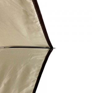 Ovida Custom Logo Automatic Rain Umbrella UV-Proof Three Folding with Black Pipe Business Solid Sunshade المظلة