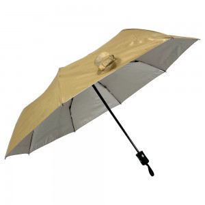 Ovida novo dizajnirano srebrno ljepilo Anti ultraljubičasto prijenosni kišobran, trostruki sklopivi kišobran za putovanja na plažu, automatski kišobran
