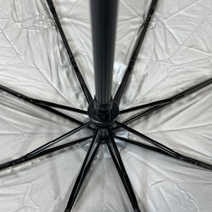 אובידה חדש מעוצב כסף דבק אנטי אולטרה סגול מטריה ניידת שלושה מטריה מתקפלת לנסיעות חוף מטריה אוטומטית
